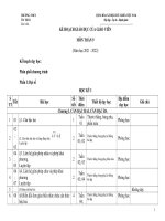 Kế hoạch giáo dục Toán 9 năm học 2021 - 2022