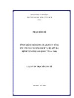 Tài liệu Đánh Giá Sự Hài Lòng Của Khách Hàng Đối Với Chất Lượng Dịch Vụ