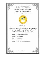 Tiểu luận hoàn thiện quy trình tuyển dụng tại ngân hàng TMCP Quân đội CN Bình Thuận