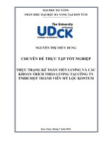 Thực trạng kế toán tiền lương và các khoản trích theo lương tại công ty tnhh mtv mỹ lộc kon tum   