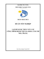 Lập hồ sơ dự thầu xây lắp công trình bệnh viện đa khoa tâm trí nha trang   