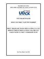 Thực trạng kế toán tiền lương và các khoản trích theo lương tại chi cục chăn nuôi và thú y tỉnh kon tum   
