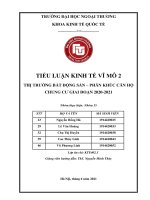 TIỂU LUẬN KINH tế vĩ mô 2 THỊ TRƯỜNG bất ĐỘNG sản –PHÂN KHÚC căn HỘCHUNG cư GIAI đoạn 2020 2021