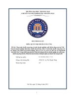 Chọn một chuỗi cung ứng có một doanh nghiệp xuất khẩu nông sản tại Việt Nam là doanh nghiệp lãnh đạo chuỗi (focal firm). Hãy vẽ mô hình chuỗi cung ứng với các thành viên chính của doanh nghiệp. Mô tả vị trí và vai trò cụ thể của các thành viên chủ chốt ở 