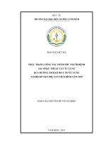 Chuyên đề tốt nghiệp chuyên khoa cấp i  thực trạng công tác chăm sóc người bệnh sau phẫu thuật cắt tử cung qua đường âm đạo do u xơ tử cung tại bệnh viện phụ sản thái bình năm 2019 