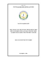 Chuyên đề tốt nghiệp chuyên khoa cấp i  thực trạng tuân thủ sử dụng thuốc kháng virus trên người bệnh viêm gan b mạn tính tiến triển tại bệnh viện đa khoa tỉnh vĩnh phúc năm 2020 