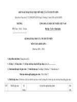 KẾ HOẠCH dạy học của tổ CHUYÊN môn môn TOÁN, KHỐI lớp 6 năm học 2020   2021 