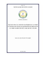 Chuyên đề tốt nghiệp chuyên khoa cấp i  nhận xét công tác chăm sóc người bệnh sau can thiệp lấy sỏi ống mật chủ qua da dưới hướng dẫn điện quang can thiệp tại bệnh viện hữu nghị việt đức năm 202 