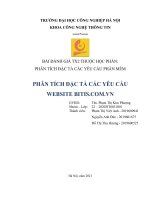 PHÂN TÍCH ĐẶC TẢ CÁC YÊU CẦU WEBSITE BITIS.COM.VN