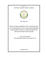 kết quả áp dụng gói phòng ngừa và chăm sóc loét áp lực theo khuyến cáo của npuap cho người bệnh tại khoa hồi sức tích cực  chống độc bệnh viện trung ương thái nguyên năm 2020 