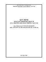 QUY ĐỊNH ĐÀO TẠO TRÌNH ĐỘ THẠC SĨ CỦA TRƯỜNG ĐH GIAO THÔNG VẬN TẢI