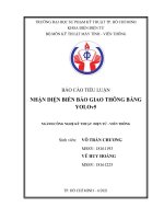 BÁO cáo TIỂU LUẬN NHẬN DIỆN BIỂN báo GIAO THÔNG BẰNG YOLOv5 