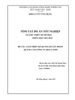 ĐỒ ÁN TỐT NGHIỆP NGÀNH: THIẾT KẾ ĐỒ HỌA. ĐỀ TÀI : CỤM THIẾT KẾ QUẢNG BÁ SẢN PHẨM QUẢNG CÁO CÔNG TY KẸO CANDY