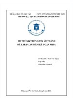 Báo cáo hệ thống thông tin kế toán 2 đề tài phần mềm kế toán misa