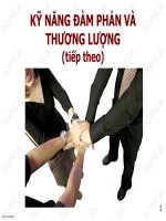 KỸ NĂNG ĐÀM PHÁN VÀ THƯƠNG LƯỢNG