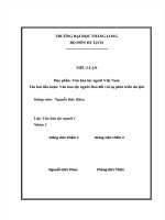 Văn hóa tộc người dao đối với sự phát triển du lịch