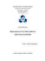 Nhận diện ký tự bằng OpenCV trên de10 standard
