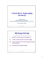 CHUYỂN ĐỔI SỐ-DOANH NGHIỆP NÊN LÀM GÌ? TS. Cấn Văn Lực Chuyên gia Kinh tế trưởng BIDV Thành viên Hội đồng Tư vấn Chính sách Tài chính – Tiền tệ QG