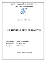 báo cáo thực tập lập trình ứng dụng WEB LARAVEL