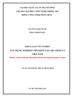 KHÓA LUẬN TỐT NGHIỆP XÂY DỰNG WEBSITE TÌM KIẾM TÀI LIỆU PHÁP LÝ VIỆT NAM