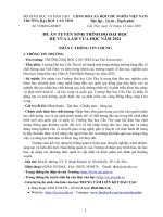 TRƯỜNG ĐẠI HỌC CẦN THƠ. ĐỀ ÁN TUYỂN SINH TRÌNH ĐỘ ĐẠI HỌC HỆ VỪA LÀM VỪA HỌC NĂM 2021