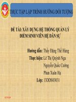 ĐỀ tài xây DỰNG hệ THỐNG QUẢN lýđiểm SINH VIÊN hệ dân sự 