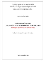 KHÓA LUẬN TỐT NGHIỆP XÂY DỰNG ỨNG DỤNG CHIA SẺ VÀ TRAO ĐỔI SÁCH