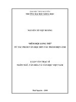 “ĐÊM HỘI LONG TRÌ” TỪ TÁC PHẨM VĂN HỌC ĐẾN TÁC PHẨM ĐIỆN ẢNH LUẬN VĂN THẠC SĨ NGÔN NGỮ, VĂN HÓA VÀ VĂN HỌC VIỆT NAM