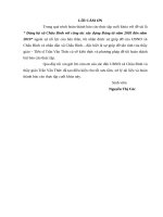 Đảng bộ xã châu bình với công tác xây dựng đảng từ năm 2005 đến năm 2010 