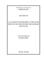 Các giải pháp tiết kiệm điện và thiết kế hệ thống pin mặt trời cho siêu thị CO OPMART quảng ngãi