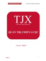 Báo cáo môn quản trị chiến lược phân tích chiến lược công ty tjx 