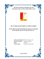 Đồ án  thiết kế hệ thống sấy cám thủy sản sử dụng máy sấy băng tải