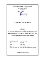 Đề xuất giải pháp nâng cao hiệu quả dịch vụ chăm sóc khách hàng tại công ty tnhh cj cgv việt nam chi nhánh bình dương giai đoạn 2020   2022  