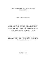 Một số ứng dụng của định lí pascal và định lí brianchon trong hình học sơ cấp 