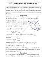 Goc trong khong gian LTDH 2014