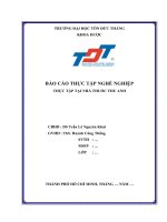 BÁO CÁO THU HOẠCH THỰC TẬP NGHỀ NGHIỆP TẠI NHÀ THUỐC THU ANH