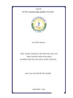 thực trạng chăm sóc trẻ sinh non, nhẹ cân bằng phương pháp kangaroo tại bệnh viện phụ sản trung ương năm 2020 
