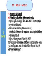 Đại Số lớp 11 XAC SUAT của BIEN CO tiet 1 thu hiền