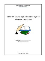 Bộ giáo án sinh học 10 đầy đủ cả năm biên soạn theo công văn 5512