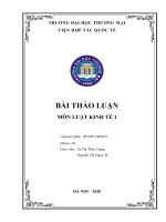 Bài thảo luận luật kinh tế nhóm 2 TMU