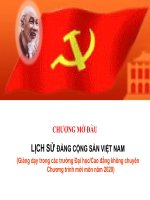 Chương mở đầu  Lịch sử Đảng Cộng sản Việt Nam (Chương trình mới năm 2020)