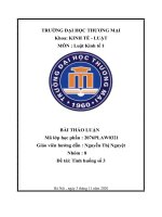 Bài thảo luận luật kinh tế 1 nhóm 8 TMU