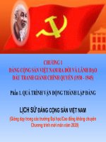 Chương 1  Lịch sử đảng Cộng sản Việt Nam (Chương trình mới năm 2020)