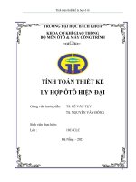 Tính toán thiết kế ly hợp xe tải 25000 kg