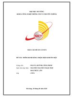 ĐỀ tài  điểm DANH BẰNG NHẬN DIỆN KHUÔN mặt  giảng viên  PGS TS  HUỲNH CÔNG PHÁP 6773725 