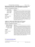 NGHIÊN cứu THIẾT kế hệ THỐNG PHÂN LOẠI sản PHẨM THEO màu sắc ỨNG DỤNG CÔNG NGHỆ xử lý ẢNH số