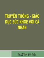BÀI GIẢNG TRUYỀN THÔNG   GIÁO dục sức KHỎE với cá NHÂN  