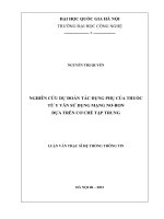 Dự đoán tác dụng phụ của thuốc từ y văn sử dụng mạng nơ ron dựa trên cơ chế tập trung