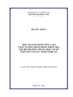 Một số giải pháp nâng cao chất lượng hoạt động kiểm tra nội bộ trường trung học cơ sở ở huyện tân kỳ, tỉnh nghệ an   luận văn thạc sỹ khoa học giáo dục  