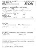 De kiem tra cuoi nam lop 2 mon toan